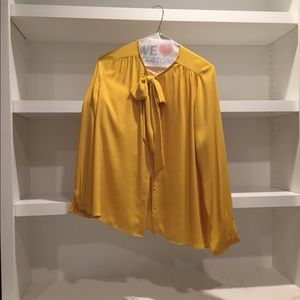 Zara blouse in mustard yellow